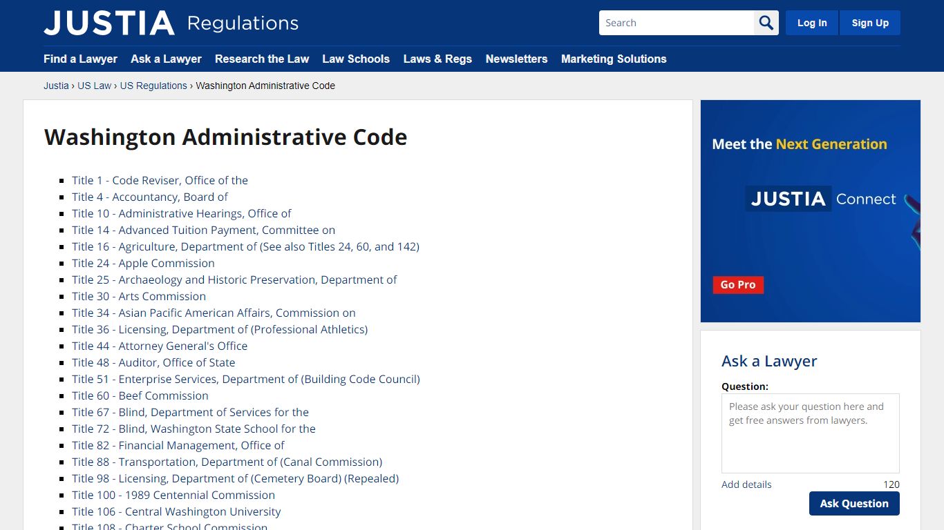 Washington Administrative Code | Justia