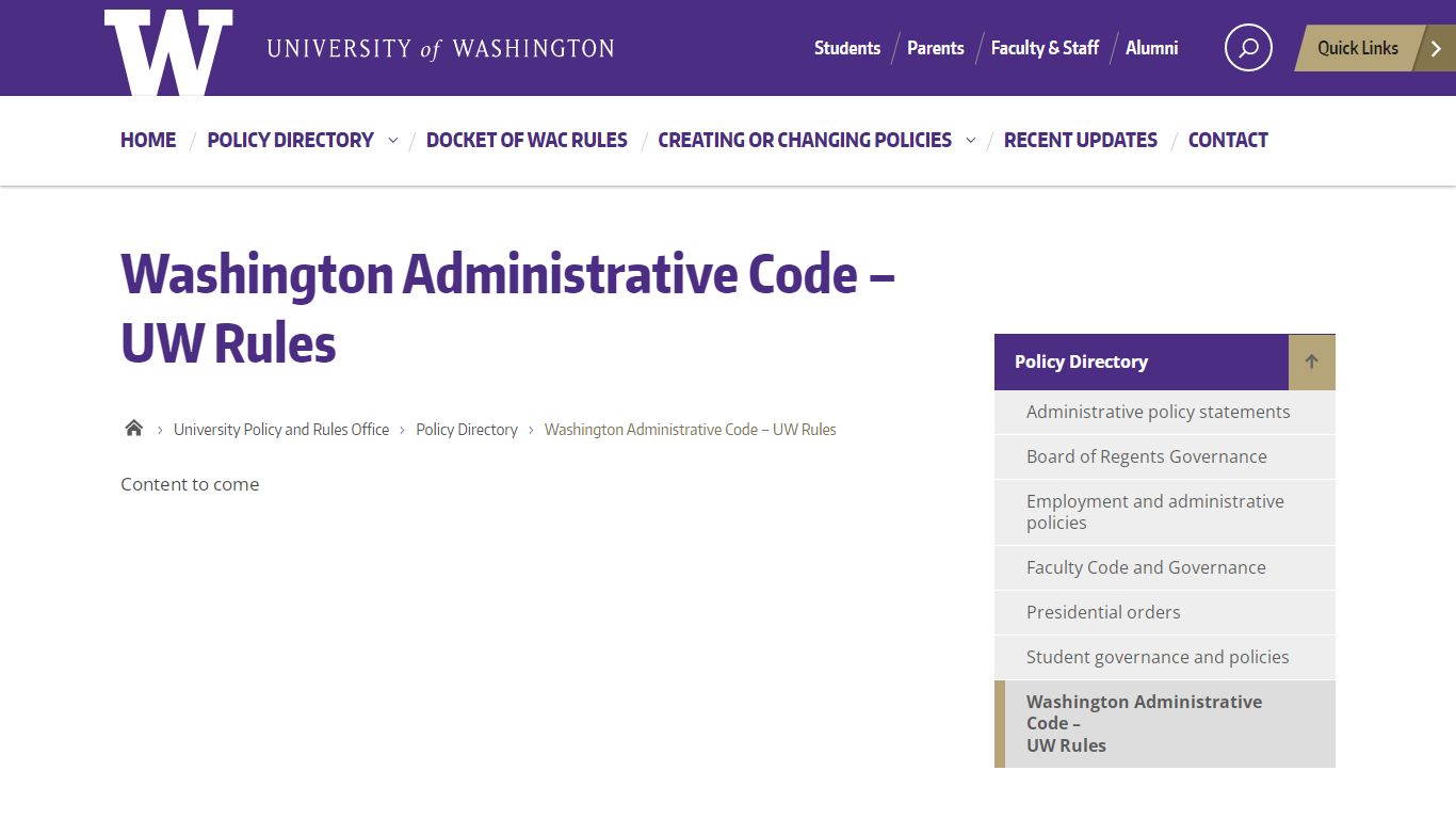 Washington Administrative Code – UW Rules | University Policy and Rules ...